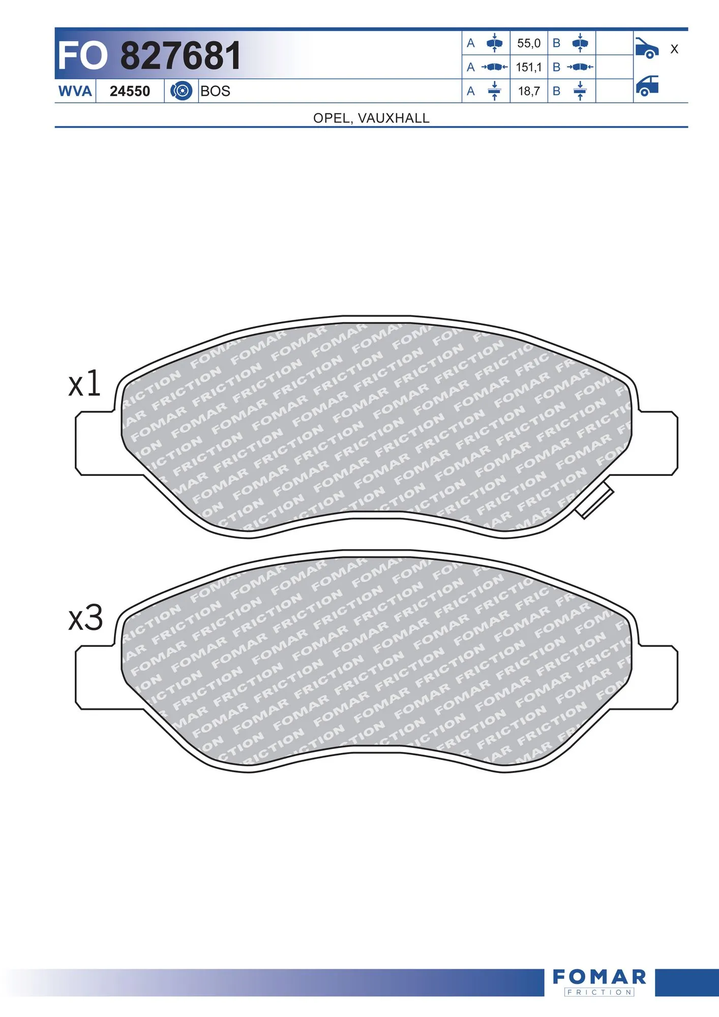 Brake Pad Set, disc brake